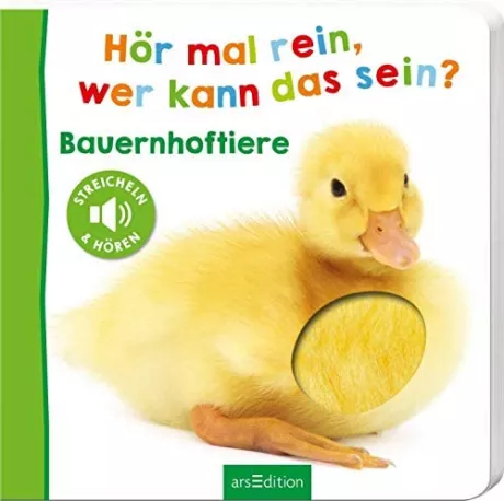 Hör mal rein, wer kann das sein? – Bauernhoftiere: Streicheln und hören | Hochwertiges Pappbilderbuch mit 5 Sounds und Fühlelementen für Kinder ab 18 Monaten : Amazon.de: Books