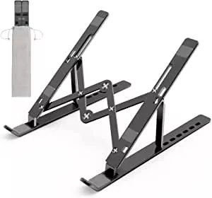 Laptop Ständer Laptop Stand, Faltbarer Aluminium Notebook Ständer, Höhenverstellbarer Laptopständer Belüftet Kühlung Laptop Halterung für MacBook Pro/Air, HP, Sony, Dell,alle 10-15,6 ” Laptops-Schwarz: Amazon.de: Computer & Zubehör