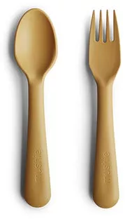Besteckset Fork & Spoon Mustard – Mushie