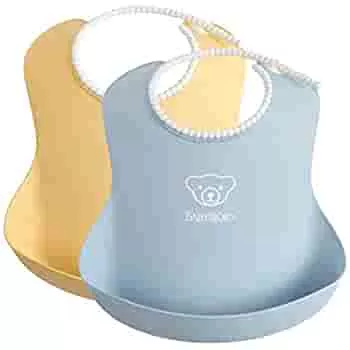 BABYBJÖRN Lätzchen, 2-pack, Blassgelb/Blassblau