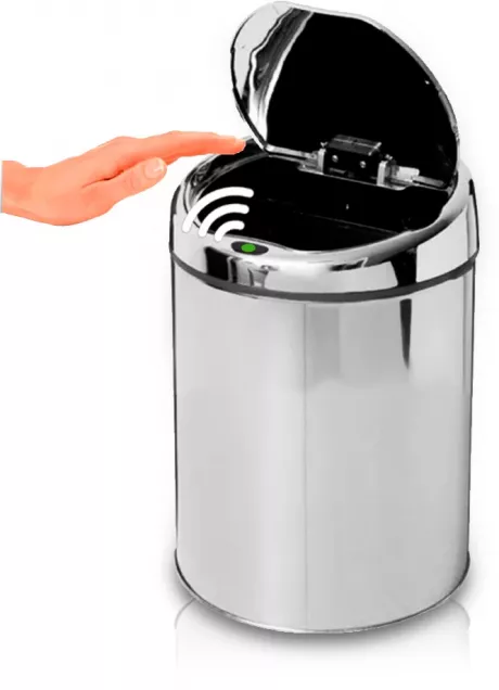 Lixeira Automática com Sensor em Aço Inoxidável 3 Litros nkf em Promoção | Ofertas na Americanas