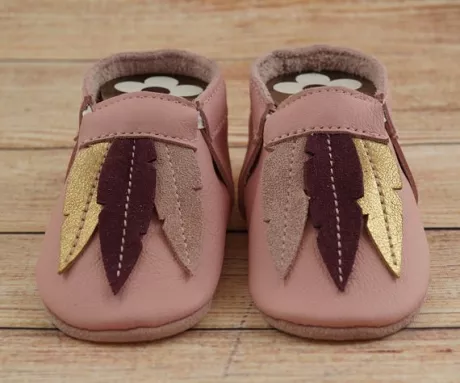 KrabbelschuheLederpuschen Lauflernschuhe Federn - Etsy.de