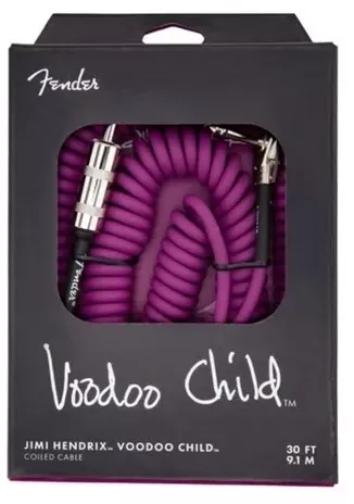 Cabo Fender Jimi Hendrix Voodoo Child Espiral 9 M - Roxo | Frete grátis