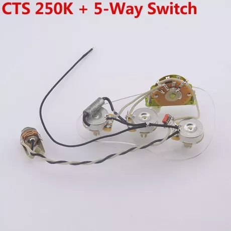 Carregado Pré-wired Guitarra Elétrica Cablagem Kit Prewired (3x250k Latão Cts Potes + 5-way Switch) - Peças E Acessórios P/ Guitarra - AliExpress