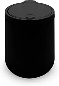 Lixeira De Pia Plástico Com Tampa Click 3 Litros Versátil (Preto) | Amazon.com.br