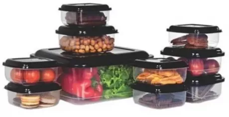 Conjunto de Potes Tapoer Tapuer Jogo de Vasilhas Plásticas Kit com 10 Peças em Promoção | Ofertas na Americanas