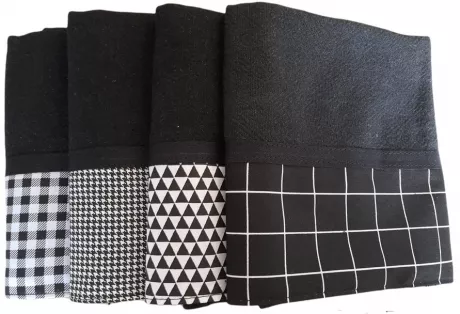 Kit de pano de prato preto minimalistas 4 unidades modernos. em Promoção | Ofertas na Americanas