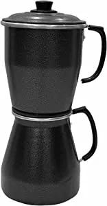 Cafeteira Alumínio Craqueada Cafeteira Econômica Preta Polida Vermelha 1,4L (Preta) | Amazon.com.br