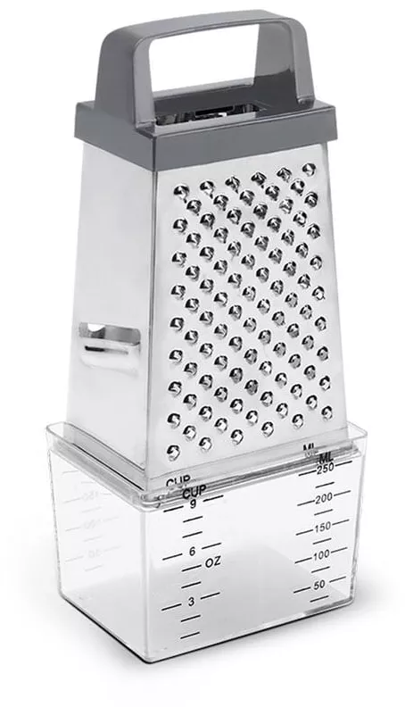 Ralador 4 Faces Com Coletor Top Pratic 20,5 cm Brinox .. Leve muito mais praticidade e beleza para sua cozinha com o Ralador de inox 4 faces da Brino