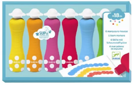Djeco Skumtuscher - 6 stk. - Multifarvet ✓ Gratis kredit
