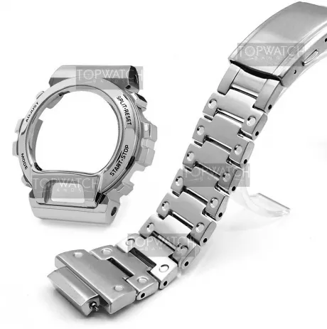 Dw6900 Moldura Pulseira De Relógio Pulseira Pulseira De Metal Aço Inoxidável Moldura Moldura Acessório Dw6900 Caso Com Ferramentas - Pulseiras De Relógio - AliExpress