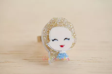 Anel acrílico: princesa Elsa