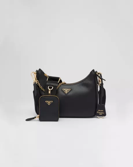 Bolsa em couro Saffiano Prada Re-Edition 2005 Preto 1 | Prada