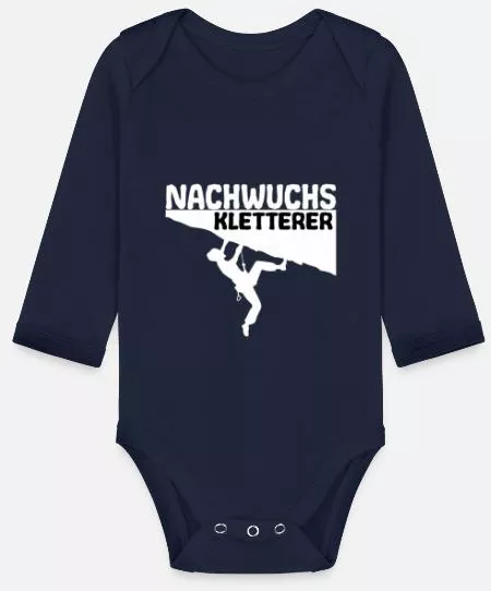 'Nachwuchs Kletterer Klettern für Kinder Jungen' Baby Bio Langarmbody | Spreadshirt