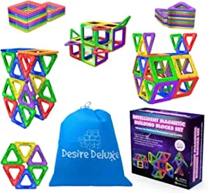 Magnetische Bausteine, 30-teiliges Konstruktionsspielzeug-Set für Kinder