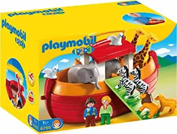 PLAYMOBIL 1.2.3 6765 Meine Mitnehm-Arche-Noah, mit 12 Tieren, Zugangsplanke und Tragegriff, schwimmt, zum Zuklappen und Mitnehmen, ab 1,5 Jahren: Amazon.de: Spielzeug