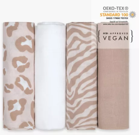 Mullwindeln Baby 4er | Leo Beige | 29,90€