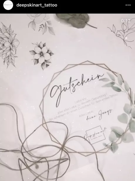 Gutschein Tattoo bei deepskinart