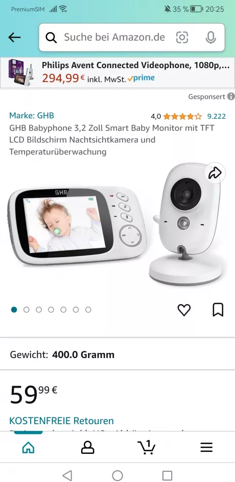 Babyphone mit Kamera