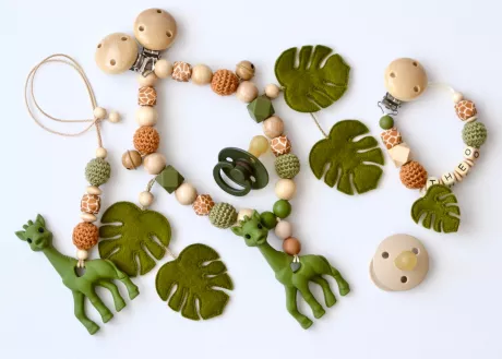 3tl. Set oder einzeln Giraffee Kinderwagenkette - Etsy.de