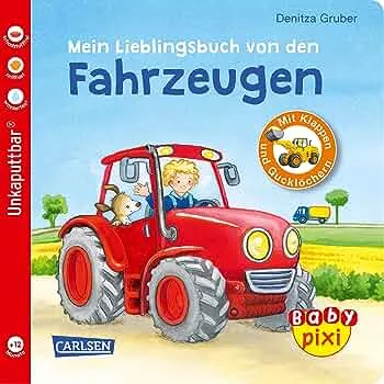Baby Pixi (unkaputtbar) 68: Mein Lieblingsbuch von den Fahrzeugen: Ein Baby-Buch mit Klappen und Gucklöchern ab 1 Jahr (68) : Gruber, Denitza: Amazon.de: Bücher