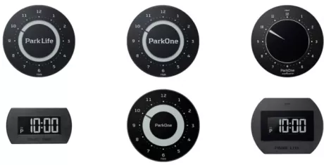 Elektrisk p-skive, som skifter selv mellem sommer og vintertid