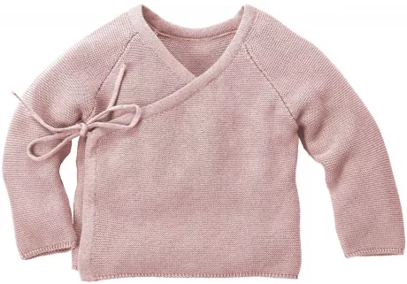 Baby und Kinder Jacke zum Wickeln Strick-Qualität Bio-Baumwolle rosé von HANS NATUR, Gr. 62/68
