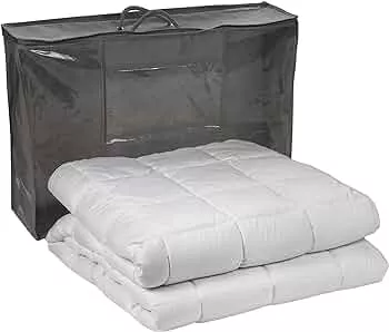 sleepling 197254 Gewichtsdecke 6 kg, Entspannungsdecke gegen Stress und Schlafstörungen, Aufbewahrungstasche, Kassettendecke mit Glasperlenfüllung, Made in EU, 135 x 200 cm, weiß : Amazon.de: Küche, Haushalt & Wohnen