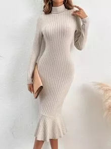 SHEIN Privé Vestidos Gola Alta Bainha de sereia Sem cinto | SHEIN Brasil