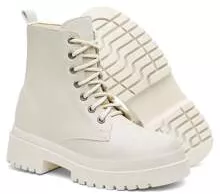 Bota Coturno Feminino Cano Médio Tratorada Super Promoção | SHEIN Brasil