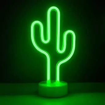 LED Nacht Licht Nacht Tisch Lampe – ZWOOS Grüner Kaktus LED Deko Batterien Betrieben (Nicht im Lieferumfang Enthalten) Dekolampe für Wohnzimmer und Küche : Amazon.de: Beleuchtung