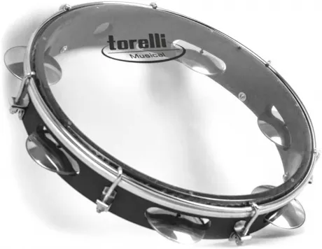 Pandeiro 10 pol Pele Nailon Transparente Torelli TP348 Preto | Amazon.com.br