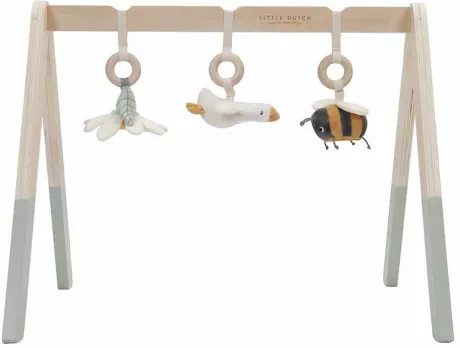 Little Dutch Holz Baby-Gym Spieltrapez mit Stoff Anhänger Kleine Gans