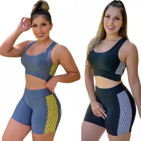 2 Conjuntos De Academia Short E Top Roupa Fitness Esportes | MercadoLivre