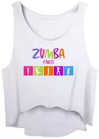 Regata Cropped Zumba Dança Cropped Para Zumba Academia | Parcelamento sem juros