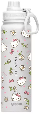 Garrafa Térmica Fresh + Ebook - Hello Kitty - Floral Cute - Gocase