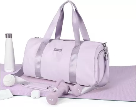 Sport Duffel Bag Damen, Sporttasche mit Nassfach & Schuhfach Reise Duffel Bags Übernachtungstasche Leichte wasserdichte Sporttasche Handgepäcktasche für Herren Wochenendtraining Schwimmen,Hellviolett : Amazon.de: Fashion