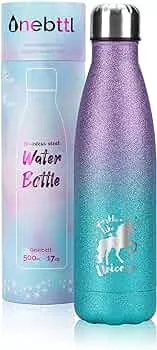 Onebttl Einhorn Sachen, Einhorn Geschenk Trinkflasche Kinder Auslaufsicher Trinkflasche Tasse als deko für Geburtstag Kindergeburtstag Edelstahl Thermobecher Wasserflasche Trinkflasche Mädchen 500ml : Amazon.de: Küche, Haushalt & Wohnen