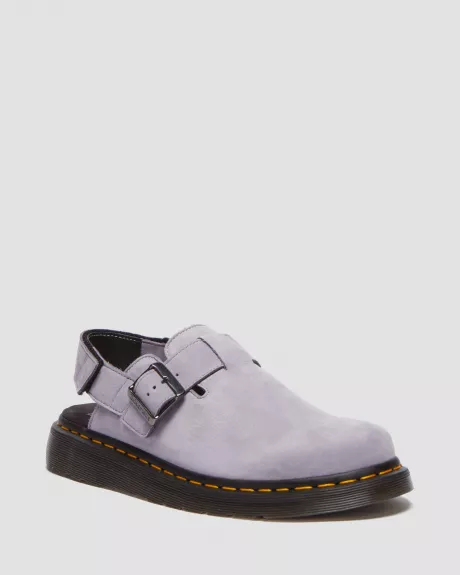 Jorge II Wildleder Mules in Lila | Dr. Martens