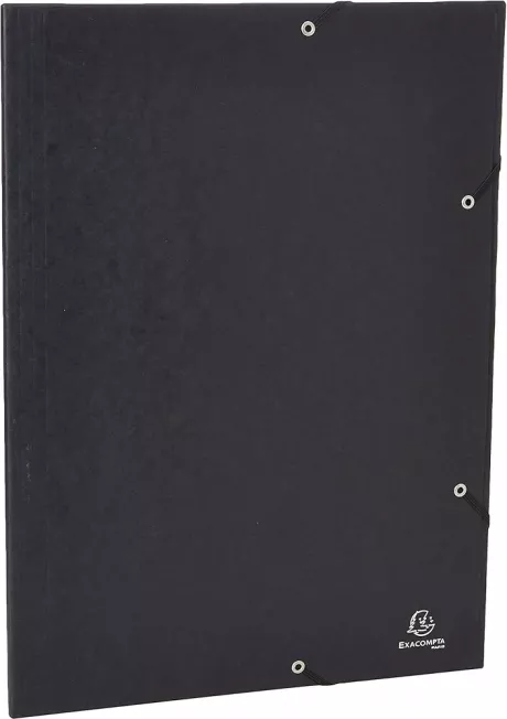 Exacompta 59502E Sammelmappe (Gummizug, 3 Klappen, Manila Karton 600 gm², für DIN A3, 29,7 x 42 cm) 1 Stück schwarz : Amazon.de: Bürobedarf & Schreibwaren