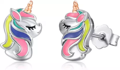 Einhorn Ohrringe Mädchen 925 Sterling Silber Einhorn Ohrstecker Mädchen Kinder Kleine Ohrringe Tiere Ohrstecker Einhorn Schmuck für Frauen Kinder Tochter Geburtstag Geschenk : Amazon.de: Fashion