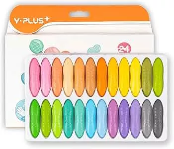 YPLUS Erdnuss Wachsmalstifte für Kleinkinder, Ungiftige Wachsmalstifte, Leicht zu Halten, Waschbare sichere Kleinkindmalstifte für Kinder Malzubehör (Pastell 24 Colors) : Amazon.de: Spielzeug