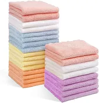 Orighty Baby Wash Cloths Microfiber Coral Fleece Super Soft and Absorbent for Newborns, Infants and Toddlers, Gentle on Sensitive Skin for Face, Hands and Body, Pack of 24 : Amazon.de: Baby Products