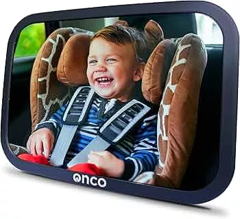 Onco 360° Baby Rear Seat Car Mirror, 2024 and 2023 Award-Winning, 100% Shatterproof, Swivel, Essential Baby Gear, Universal Baby Car Mirror : Amazon.de: Baby Products