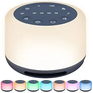 COLORLAM White Noise Machine Baby Sleep Aid Music Box Baby 30 Sounds, Wireless Connection 5 Brightness Levels 7 Colours White Noise Lamp Night Light Baby Nursing Light Portable Meditation Yoga : Amazon.de: Baby Products