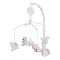 Baby´s Only Musik Mobile Stricktiere 'Wal, Elefant, Bär, Vogel' rosa bei Fantasyroom online kaufen