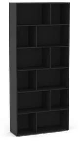 Estante para Livros de Madeira MDP com 5 Prateleiras Preta Space 204,2X90X30cm 25kg CCL | Leroy Merlin