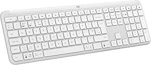 Teclado sem fio Logitech Signature Slim K950 Com Easy-Switch para até 3 dispositivos, Digitação Silenciosa, Conexão Bluetooth ou Receptor USB Logi Bolt Incluso e Layout US INTL - Branco | Amazon.com.br