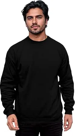 Moletom Masculino Feminino Liso Sem Capuz Gola Redonda Macio e Flanelado Unissex (BR, Alfa, G, Regular, Regular, Preto) | Amazon.com.br