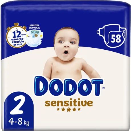 Fraldas descartáveis – Dodot Sensitive (T1, T2)